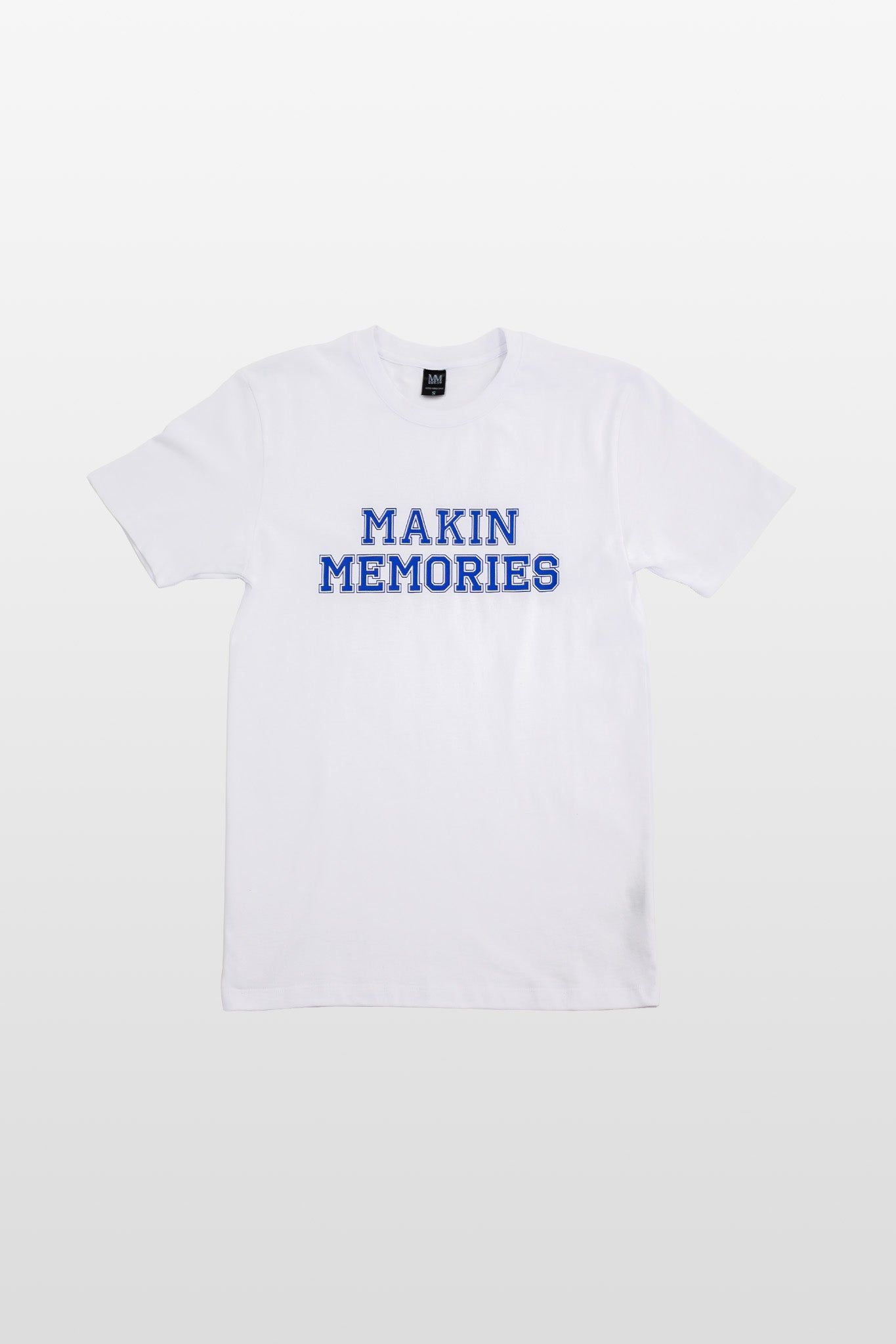 Varsity Tee in White, Makin Memories