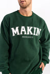 College Sweatshirt in Green, Makin Memories